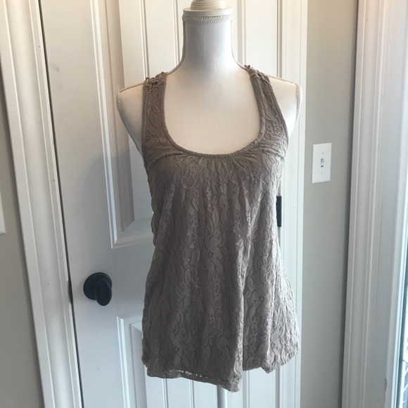 Mauve Tops - Lace Racerback Tank